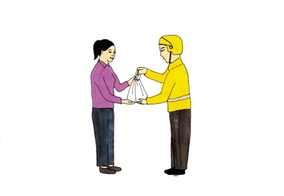 <p>　　只需要动动手指，通过网络订餐，外卖小哥就将美食送上门。</p>