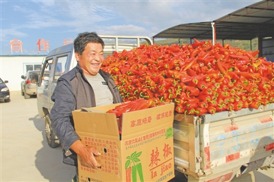 <p>　　丰收的喜悦。</p>