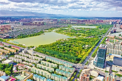 <p>　　俯瞰美丽兴庆区。</p>