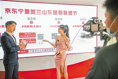 <p>　　京东平台在线直播贺兰山东麓葡萄酒京东电商节，带网友“云”逛展。</p>