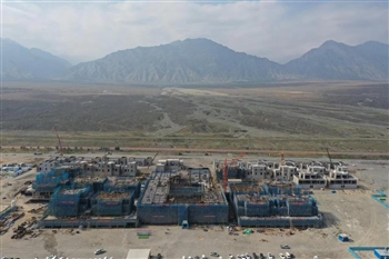 图兰朵葡萄酒小镇建设正酣。贺兰县委宣传部供图