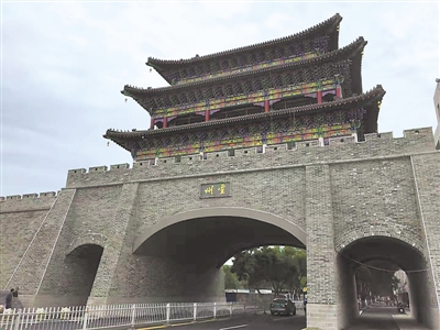 <p>　　灵武市古城墙遗址恢复。</p>