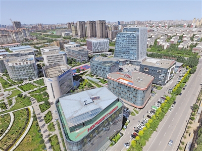 <p>　　银川经开区育成中心鸟瞰图。</p>