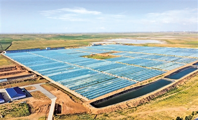 <p>　　盐池县怡健生物工程有限公司螺旋藻生产基地。</p>