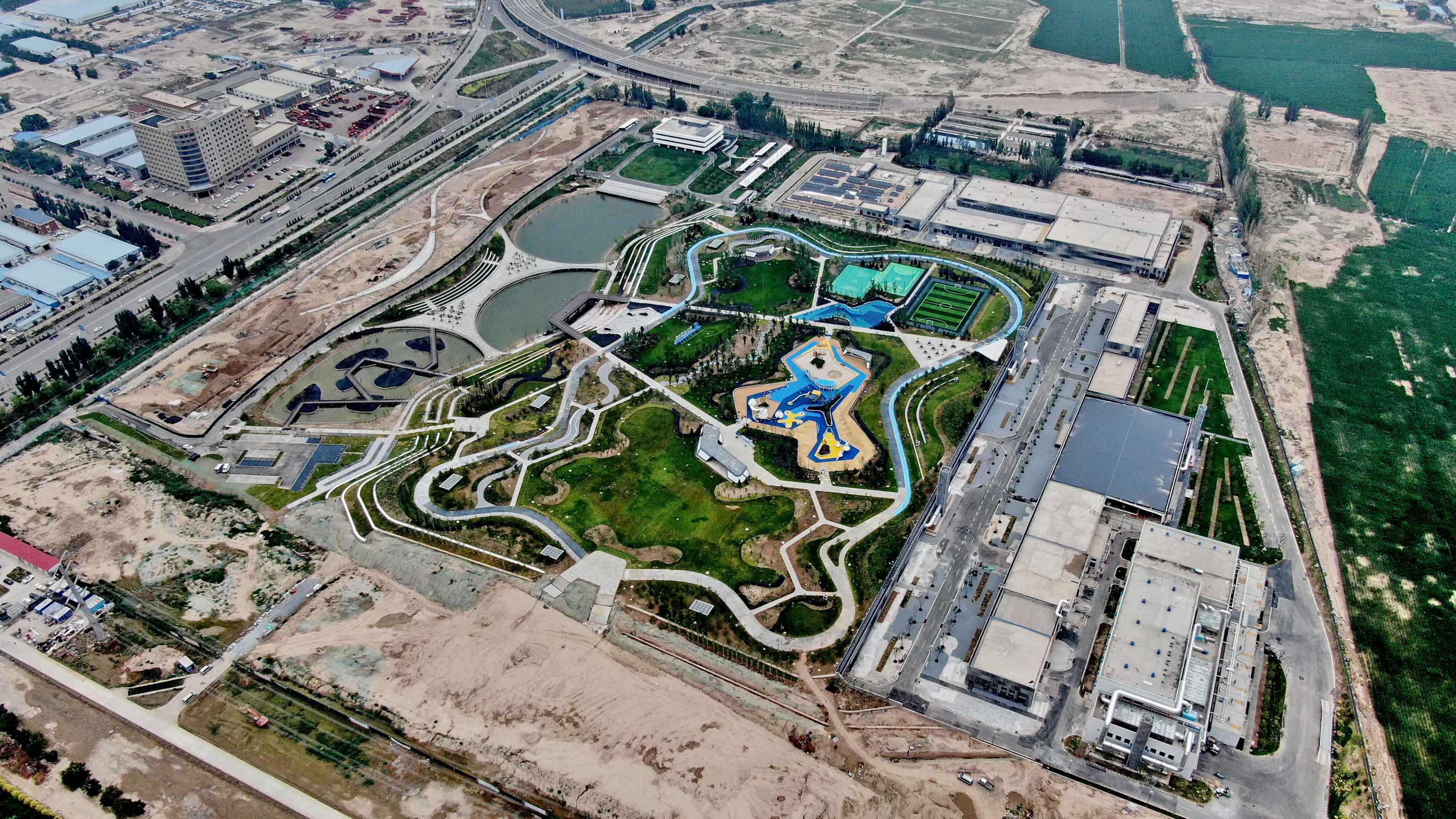 第一再生水厂绿色生态公园已对市民开放