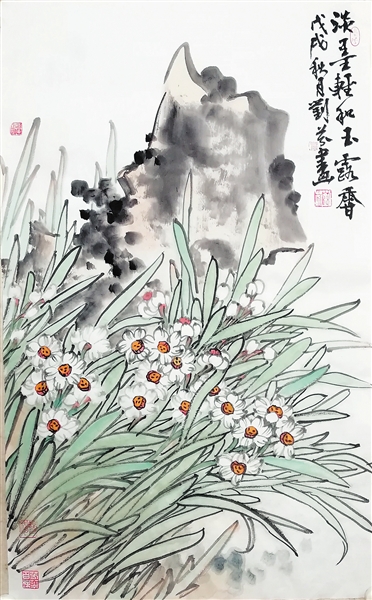 <p>　　淡墨轻红玉露香</p>