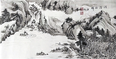 <p>　　柳溪独钓</p>