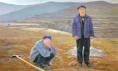  p> 黄土地-梯田(布面油画) 孙瑞龙 /p>