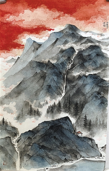 <p>　　山水　萧栋</p>