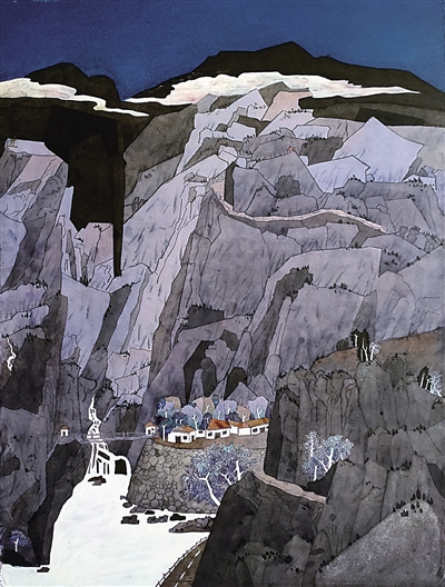 <p>　　山上人家　王伟</p>