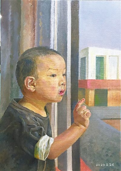 <p>　　静待花开（油画）　　刘亚南</p>