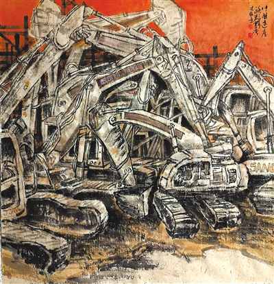 <p>　　大国速度（国画）　李永宏</p>