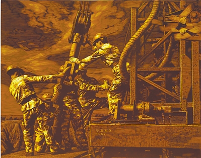 <p>　　我和我的土地（绝版木刻）</p>