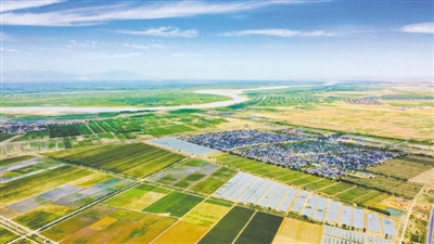 <p>　　移民新家园庙庙湖村。</p>