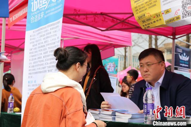 资料图：浙江工业大学以往线下招聘会。　陈婧 摄