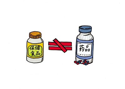 <p>　　保健食品不是药品，不能代替药品。</p><p>　　本报记者　陶涛　手绘</p>