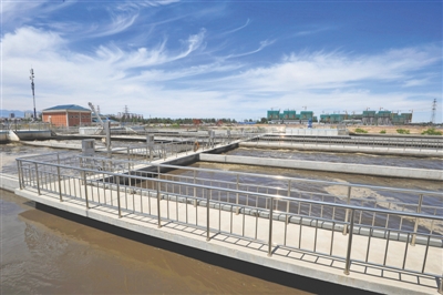 <p>　　提标改造后的银川市第五污水处理厂。</p>
