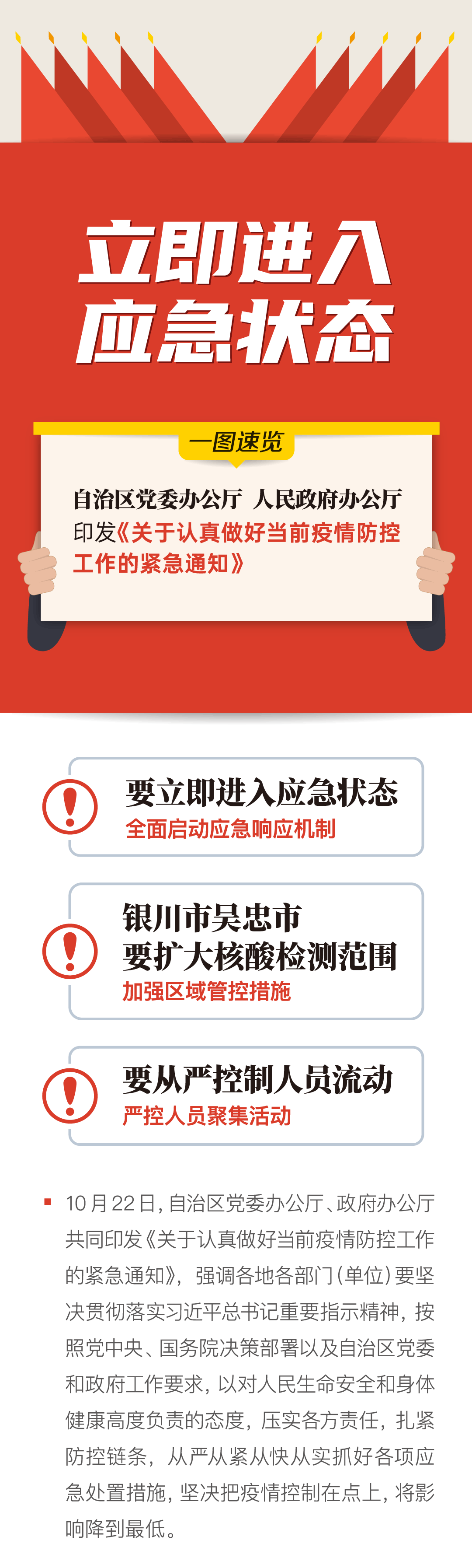 一图速览｜立即进入应急状态！宁夏印发认真做好当前疫情防控工作的紧急通知