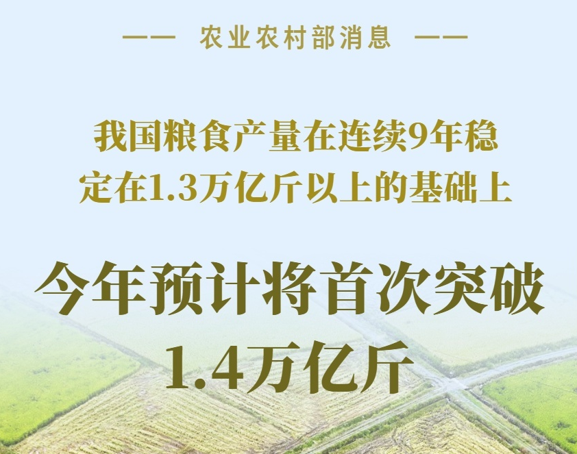 预计将首次突破1.4万亿斤！数据看“大国粮仓”的底气