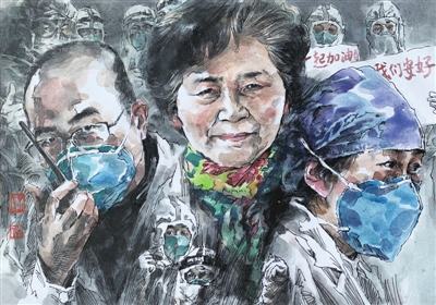 宁夏粉丝送给李兰娟院士的画像长啥样？