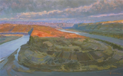 <p>黄河东去之蟠龙湾（150cm×240cm）丁一林</p>