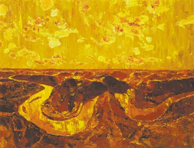 <p>金色黄河（180cm×230cm）黄礼攸</p>