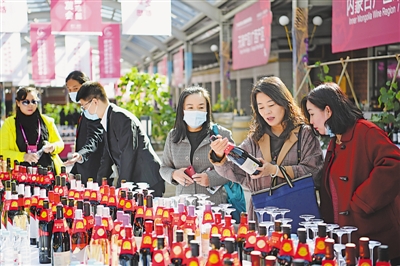 <p>　　2020年10月22日，第九届宁夏贺兰山东麓国际葡萄酒博览会在银川开幕。来自世界各地的专家学者、酿酒师、酒庄主以酒为媒，切磋技艺、交流经验、洽谈合作