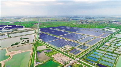 “渔光一体”水产养殖基地
