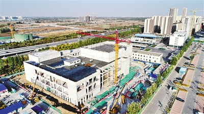 银川职工文化体育中心项目主体结构完工
