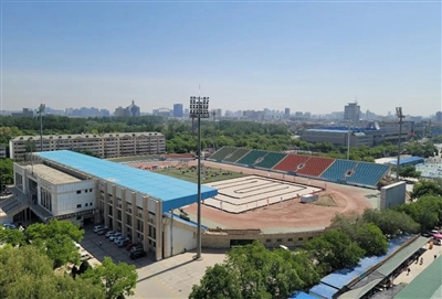 宁夏体育场鸟瞰图。（资料图片）