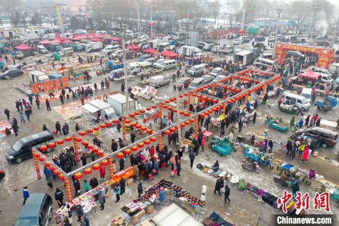 沈阳蒲河大集百年历史热闹开市年味浓浓