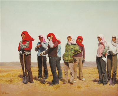     王雪峰   《守望家园》  油画　 入选第十一届全国美展
