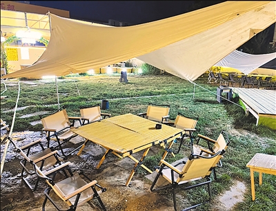     距离银川市区最近的露营餐吧“格林小院”。