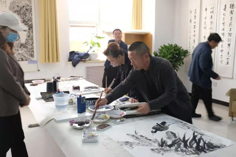 建党100周年绘画素描纸,建党100周年绘画素材 泾源县献礼建党100周年书法绘画摄影展开幕