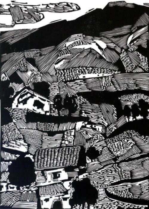高凯宏(版画)塬上行 82×123cm
