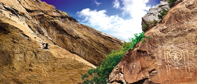 <p>　　贺兰山岩画。</p>