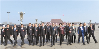 <p>　　　　出席第十三届全国人民代表大会第二次会议的宁夏代表团部分代表。</p>