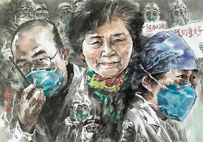 <p>　　武汉（国画）　周一新</p>