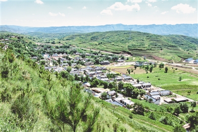 <p>　　泾源县杨岭村绿意盎然。</p>