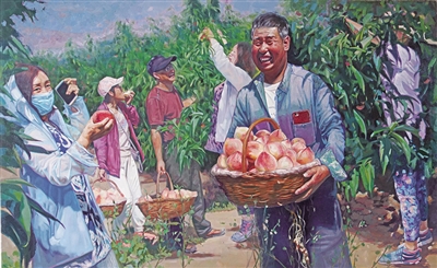 <p>　　↓　杨升油画作品。</p>