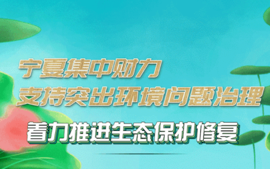 动海报丨宁夏财政：这里有份亮眼的“绿色”成绩单！