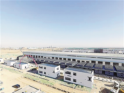 <p>　　中钢新型材料（宁夏）有限公司年产2万吨特种石墨项目建设现场。本报记者　丁建峰　摄</p>