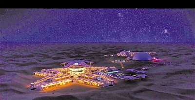 <p>　　星星酒店夜景图</p>