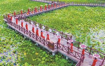 “荷花节”上的旗袍秀。利通区宣传部供图