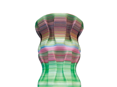 <p>　　→使用玉米芯原料打印出的彩色花瓶。</p>
