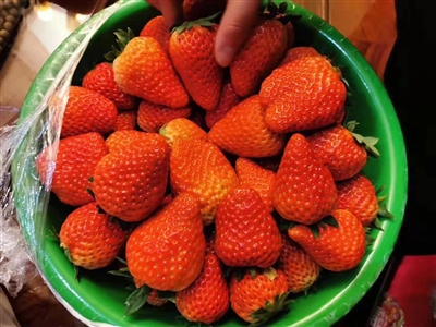 <p>　　网购“奶油草莓”，拼单更实惠。</p>
