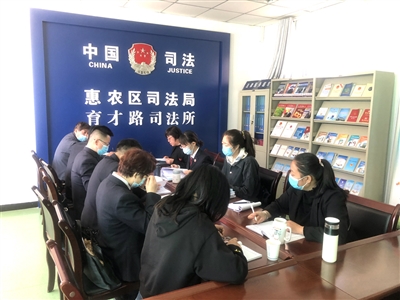 惠农区社区矫正管理局在育才路司法所开展案卷评查。