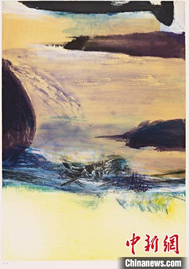 赵无极 无题 61.5×43cm 凹版蚀刻 1974。主办方供图