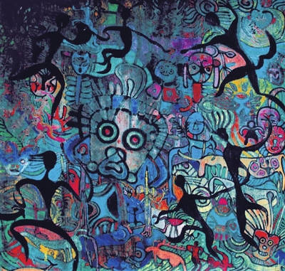     《贺兰山远古印痕》纸本设色85×95cm2009年