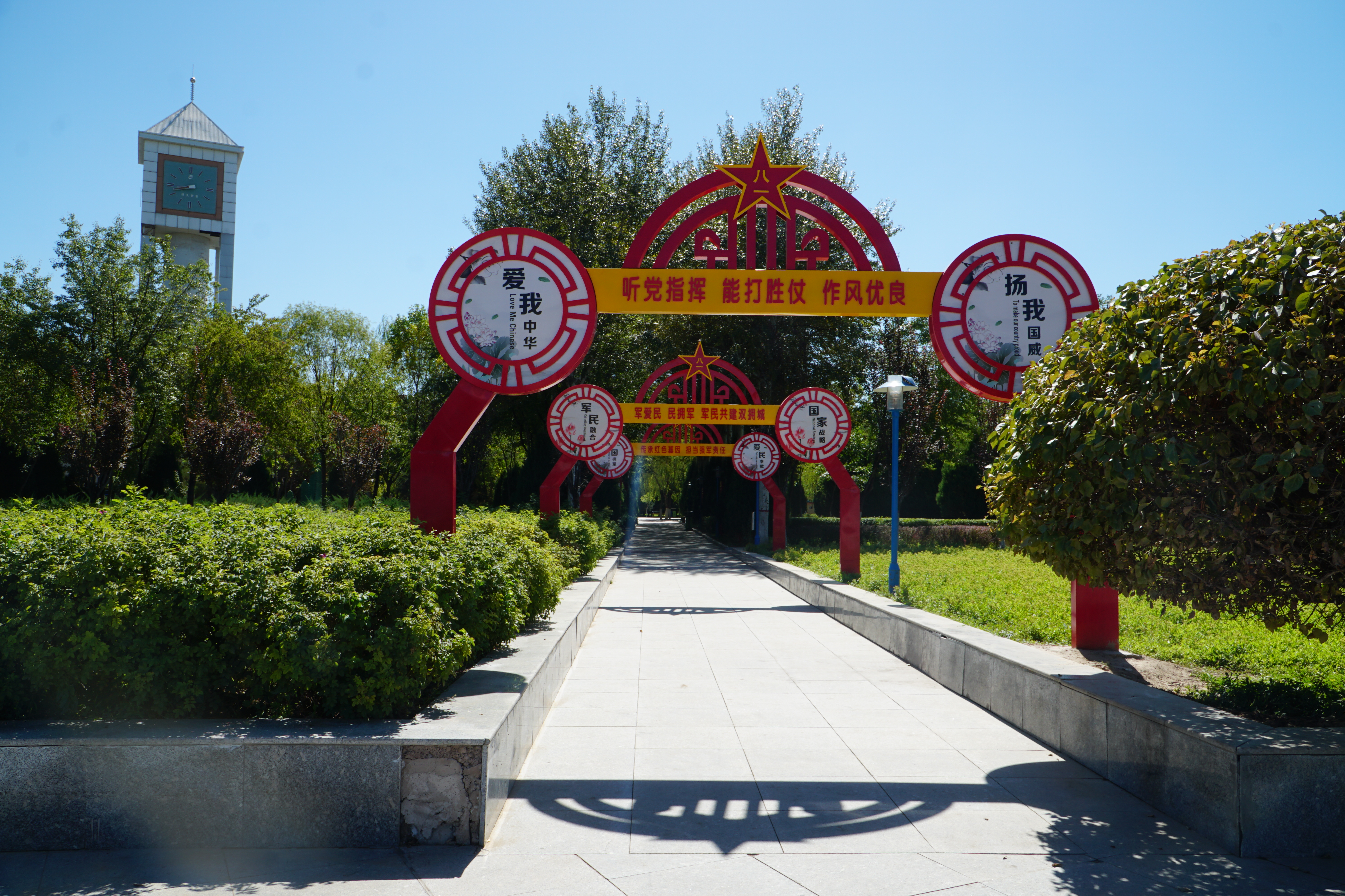 双拥主题广场让贺兰县居民休闲也有仪式感